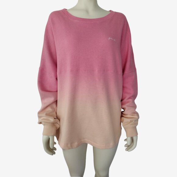 Victoria Secret PINK Ombre Pullover Oversized Fit Scoop Neck Sweater M - Picture 2 of 11